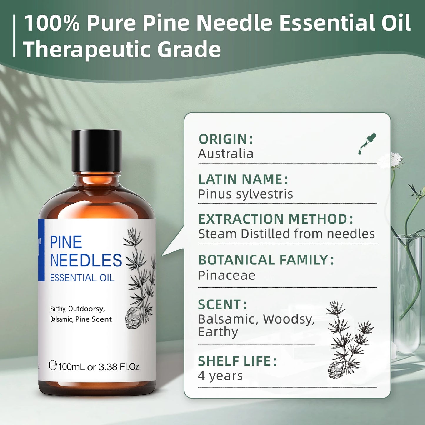 100ml Pine Needles Essential Oils for Aromatherapy