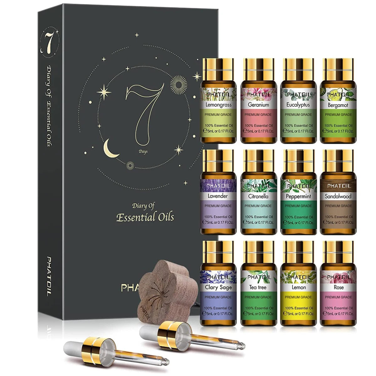 Pure Aromatherapy Essential Oils Set for Diffusers